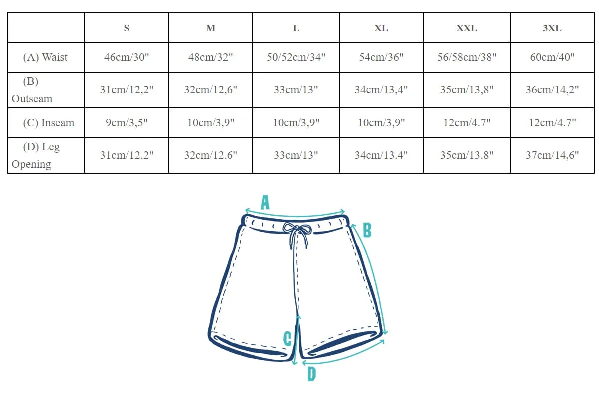 Size chart: Swimwear